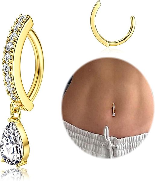Morfetto Bauchnabelpiercing Bauchnabelpiercing Zirkonia Perle Chirurgenstah günstig online kaufen