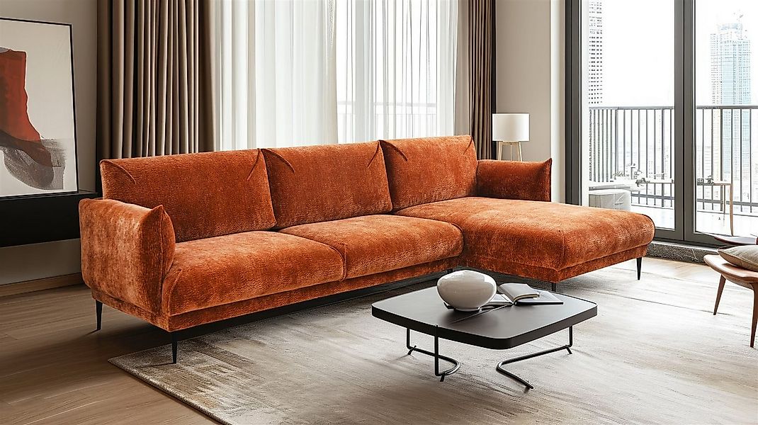 Fun Möbel Ecksofa Designersofa MADISON XL in Stoff, mit Ottomane Links oder günstig online kaufen