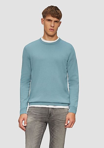 s.Oliver Strickpullover Strickpullover mit Logo-Stickerei Logo günstig online kaufen
