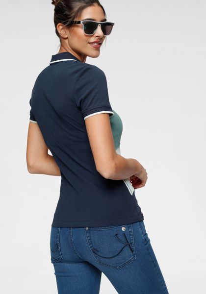 KangaROOS Poloshirt Kurzarm, figurbetonter Schnitt, Colourblocking-Optik, günstig online kaufen