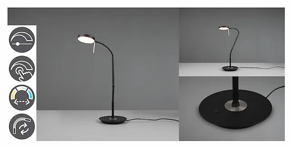 TRIO Leuchten LED Tischleuchte »MONZA, Tischlampe mit Sensordimmer Lichtfar günstig online kaufen