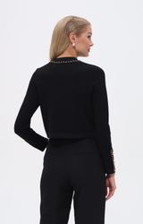 Passioni Strickjacke mit Knöpfen und Kettenapplikation günstig online kaufen