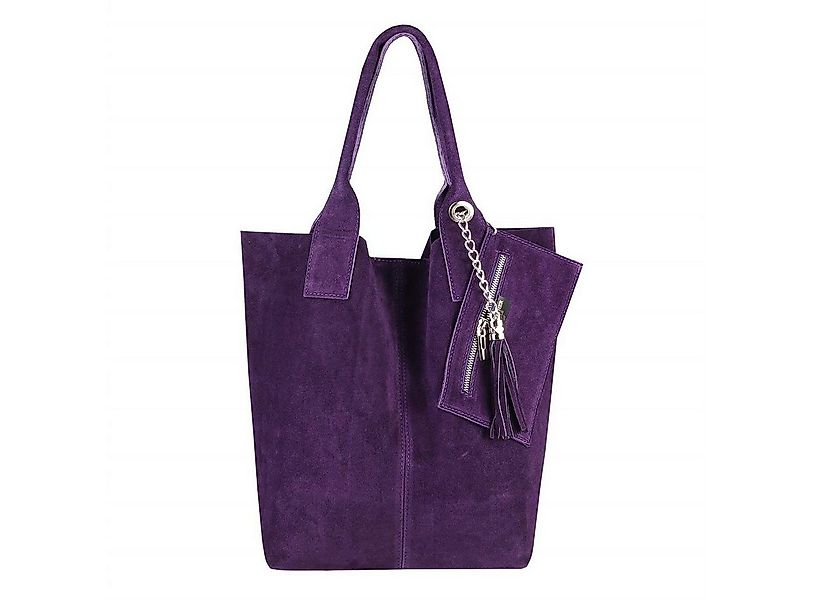 ITALYSHOP24 Schultertasche Made in Italy Damen Leder Shopper Schultertasche günstig online kaufen