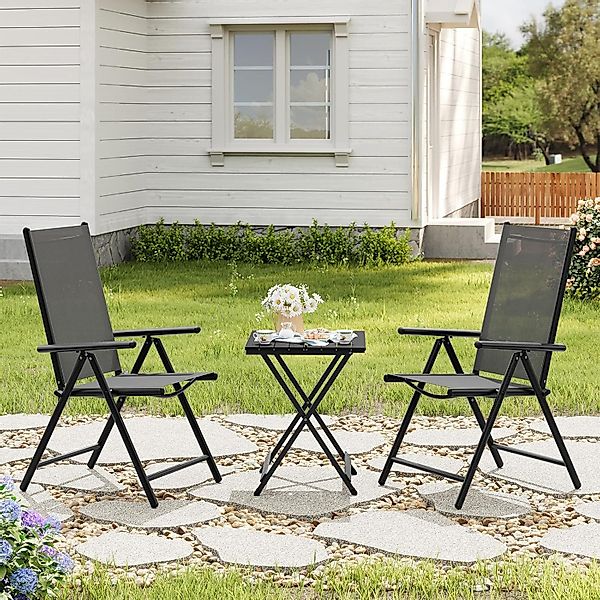 EUGAD Gartenstuhl (4 St), klappbar, 7-Fach günstig online kaufen