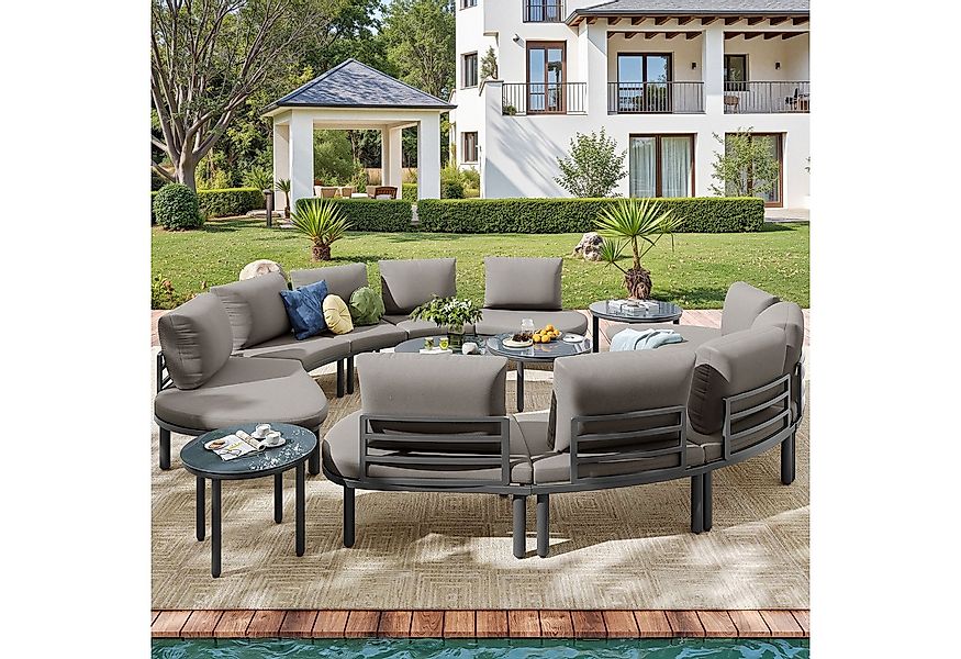 OKWISH Gartenlounge-Set Gartenmöbelset,mit verzinktem Eisengestell, (Garten günstig online kaufen