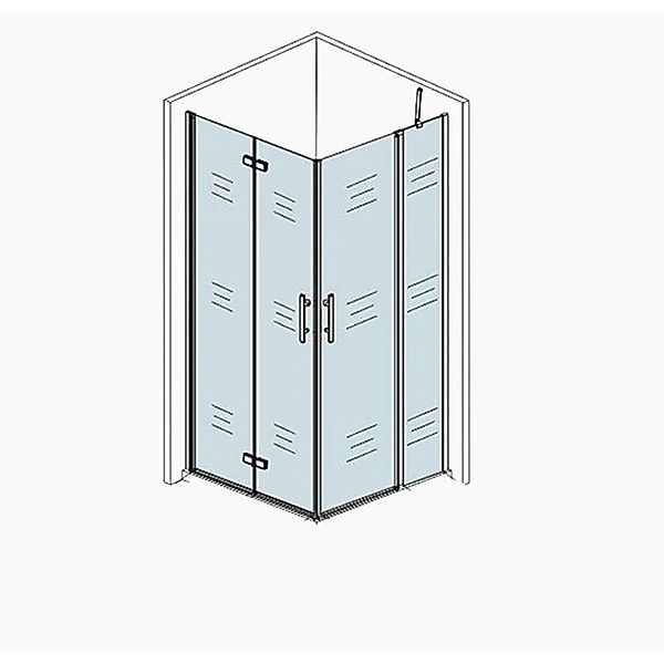 Duschparadies 80x80cm Eckeinstieg Duschkabine Duschabtrennung Duschtür Falt günstig online kaufen