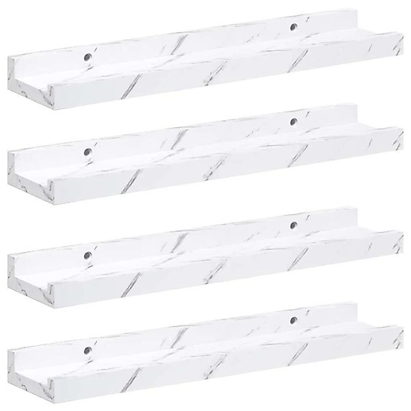 vidaXL Wandregal 4 Stk Weiß Marmor 40 x 9 x 3 cm Holzwerkstoff 42020026 günstig online kaufen