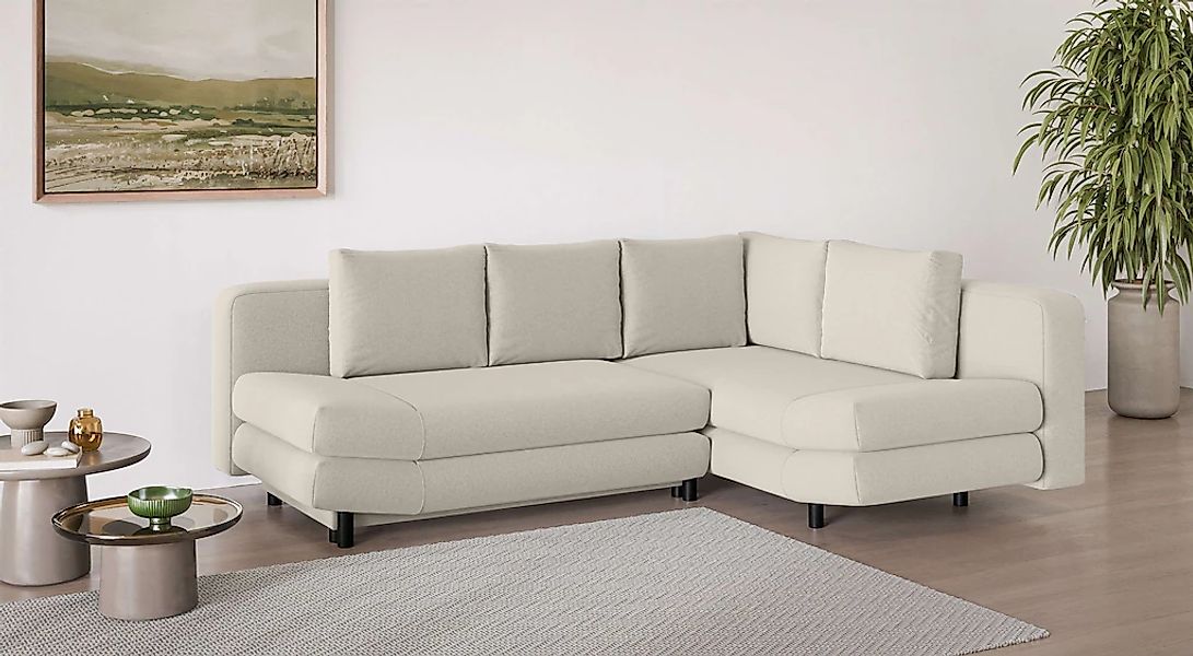 Home affaire Ecksofa "LENNARA Schlafsofa mit Bettkasten, Maße B/T/H: 234/17 günstig online kaufen