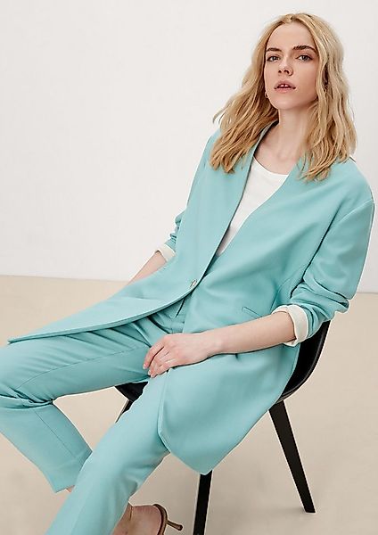 s.Oliver Jackenblazer Indoor-Gehrock Longblazer aus Viskosemix günstig online kaufen