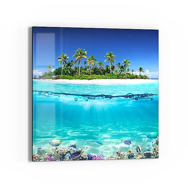 DEQORI Glasbild 'Insel im tropischen Meer', günstig online kaufen