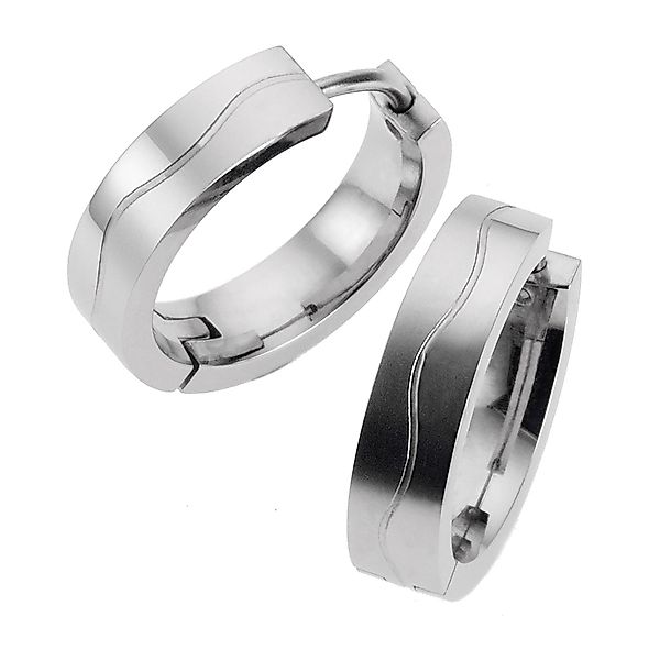 Zeeme Paar Creolen Edelstahl glanz/matt 18mm günstig online kaufen