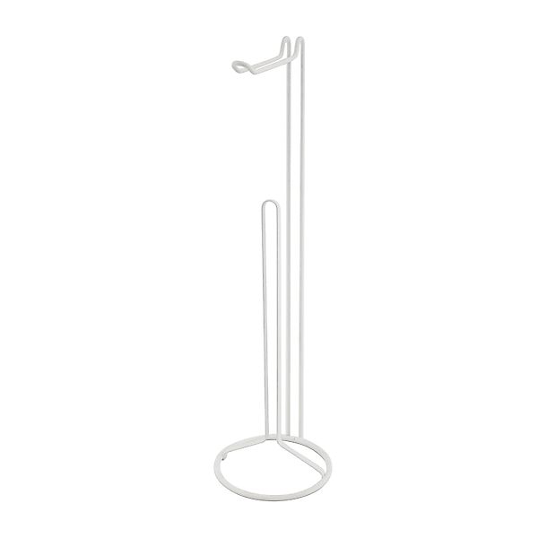 MSV Toilettenpapierhalter Amy Stahl Ø 15 cm x 54 cm Weiß günstig online kaufen