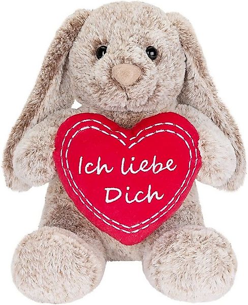 BRUBAKER Kuscheltier Hase Kuscheltier mit Herz Rot und Schlappohren (1-St., günstig online kaufen