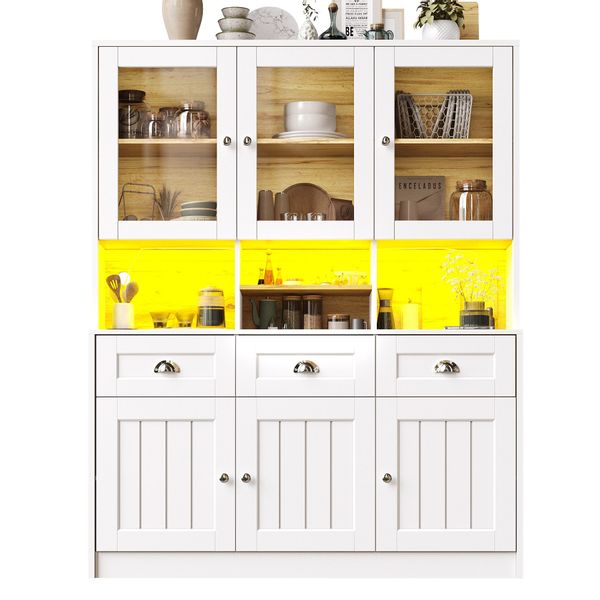 MODFU Hochschrank Multifunktionales,Sideboard (Küchenbuffet mit App-gesteue günstig online kaufen