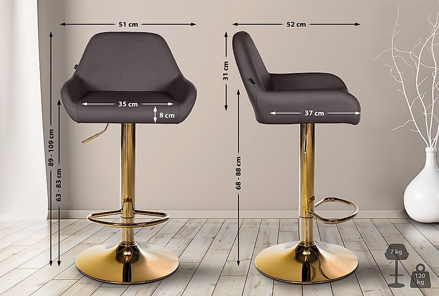 CLP Barhocker Braga (2er Set, 2 günstig online kaufen