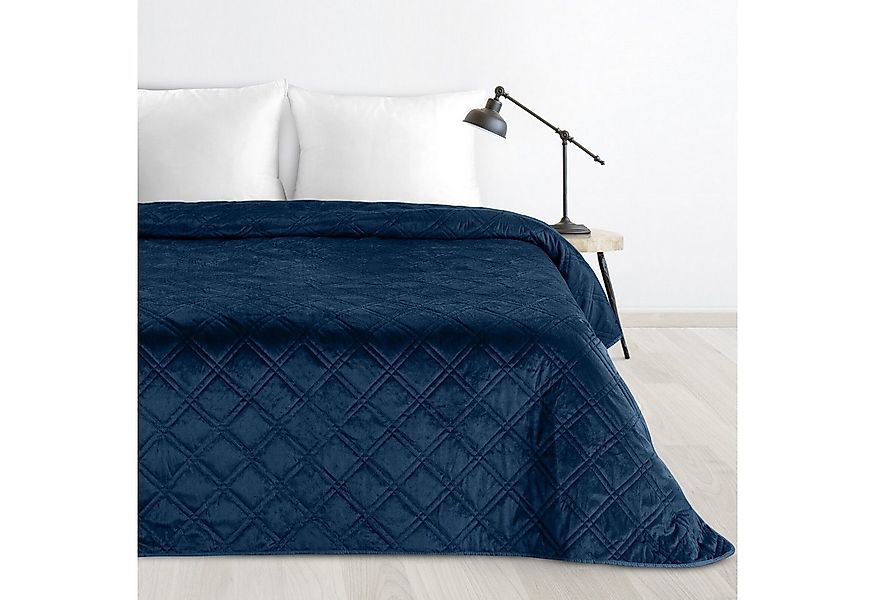 Design91 Tagesdecke Steppdecke LUIZ8 aus Samt Weicher Bett- und Sofaüberwur günstig online kaufen