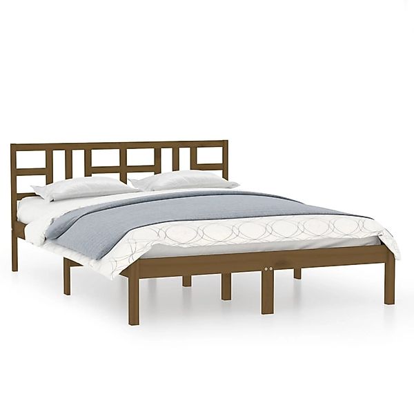 vidaXL Massivholzbett Honigbraun 200x200 cm1085848 günstig online kaufen
