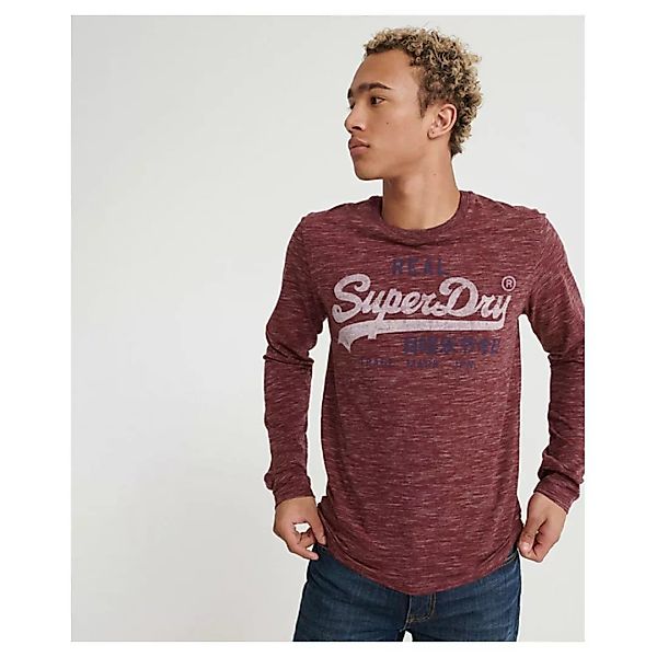 Superdry Vintage Logo Premium Goods Langarm-t-shirt S Brick Red Space Dye günstig online kaufen