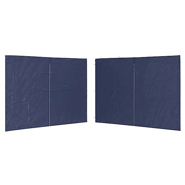 vidaXL Partyzelt, Pavillon-Seitenwände 2 Stück mit Reißverschluss PE Blau günstig online kaufen
