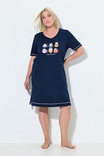 Ulla Popken Bigshirt Bigshirt Süßigkeitenmotiv Herzausschnitt Halbarm günstig online kaufen