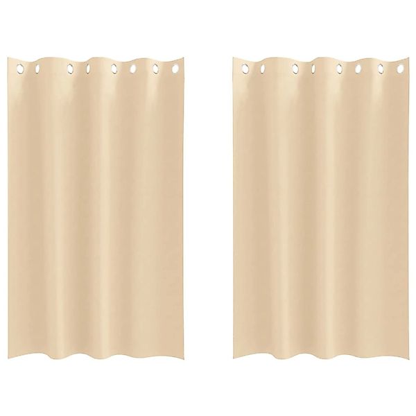 vidaXL Verdunkelungs-Vorhänge mit Ringen Creme Polyester 4107374 günstig online kaufen