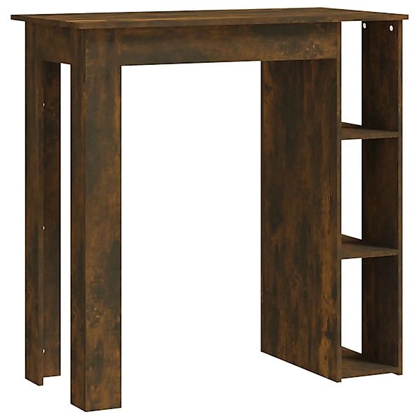 vidaXL Bartisch mit Regal Räuchereiche 102x50x103,5 cm Holzwerkstoff günstig online kaufen
