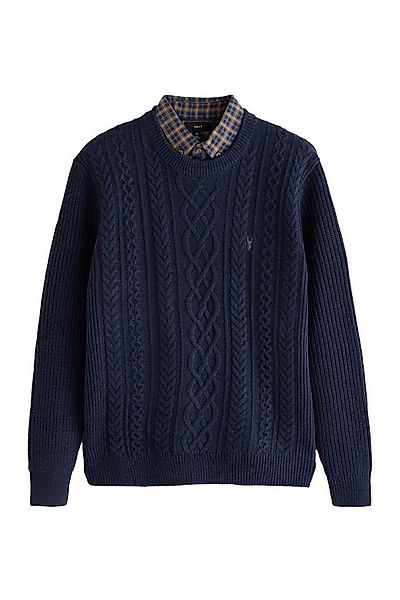 Next 2-in-1-Pullover Regular Fit Pullover mit eingenähtem Kragen (1-tlg) günstig online kaufen