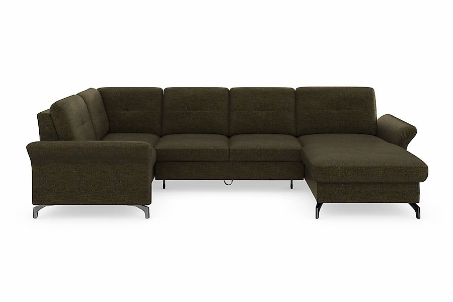 Home affaire Wohnlandschaft "Calando U-Form" wahlweise mit Bettfunktion, Be günstig online kaufen