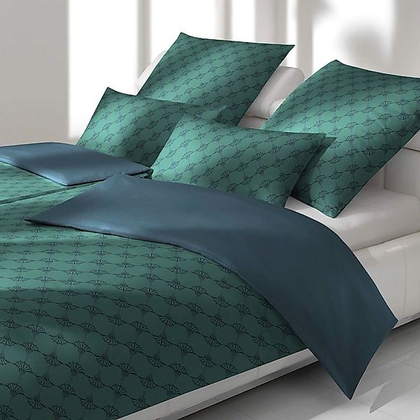 JOOP! Comfort Satin Bettwäsche 4083-4 Cornflower Double Grün 135x200 günstig online kaufen