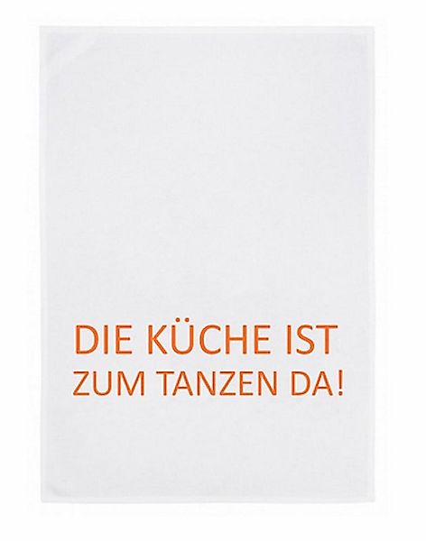 17,30 Hamburg Geschirrtuch die Küche ist zum Tanzen da, Orange, (1-tlg), 50 günstig online kaufen