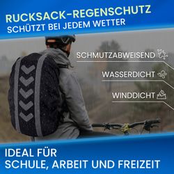 FLEXEO Rucksack-Regenschutz mit Reflexstreifen 40-55 Liter günstig online kaufen