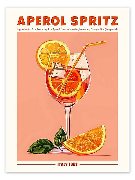 Posterlounge Wandbild Aperol Spritz, Italien 1952, TAlex, erhältlich als Po günstig online kaufen