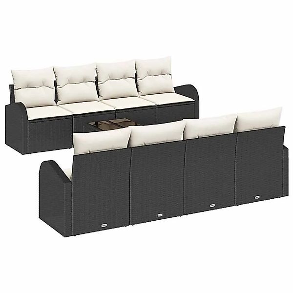 vidaXL Gartensofa-set Schwarz 55 x 55 x 37 cm Poly-Rattan 3345967 günstig online kaufen