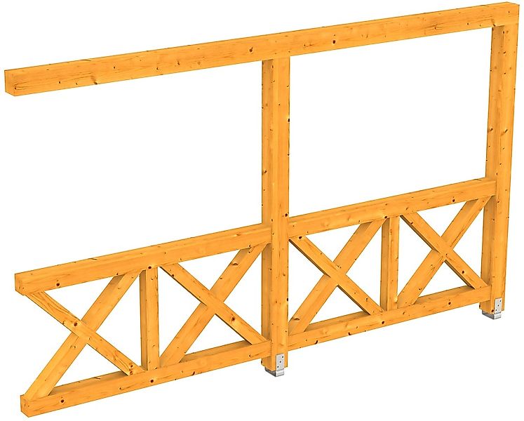 Skanholz Carport-Seitenwand "Andreaskreuz" Wandanbau günstig online kaufen