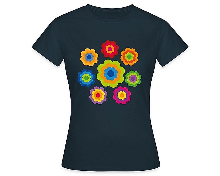 Spreadshirt T-Shirt 70er Jahre Hippie Flower Power Kostüm Blumen Outfit Fra günstig online kaufen