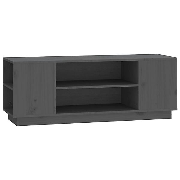 Vidaxl Tv-schrank Grau 110x35x40,5 Cm Massivholz Kiefer günstig online kaufen