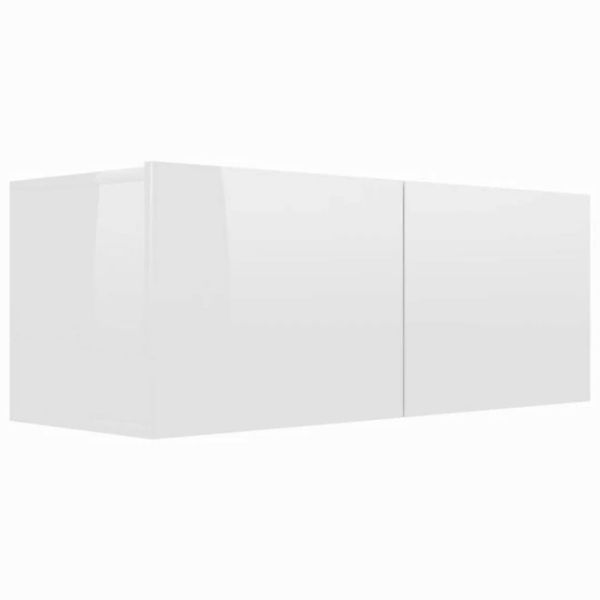 furnicato TV-Schrank Hochglanz-Weiß 80x30x30 cm Holzwerkstoff (1-St) günstig online kaufen