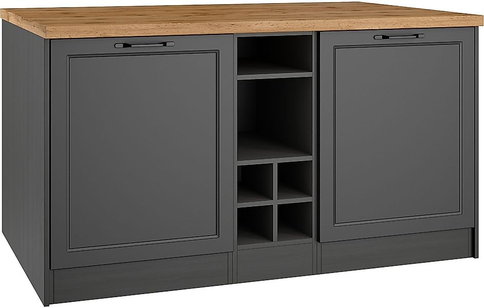 KOCHSTATION Kücheninsel "KS-Lana, Breite 153 cm" MDF-Fronten, Arbeitsplatte günstig online kaufen