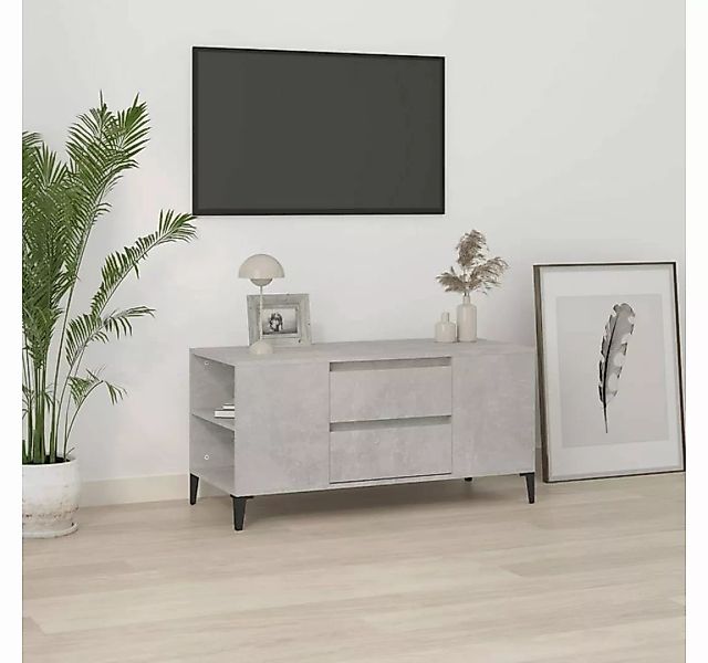 furnicato TV-Schrank Betongrau 102x44,5x50 cm Holzwerkstoff günstig online kaufen