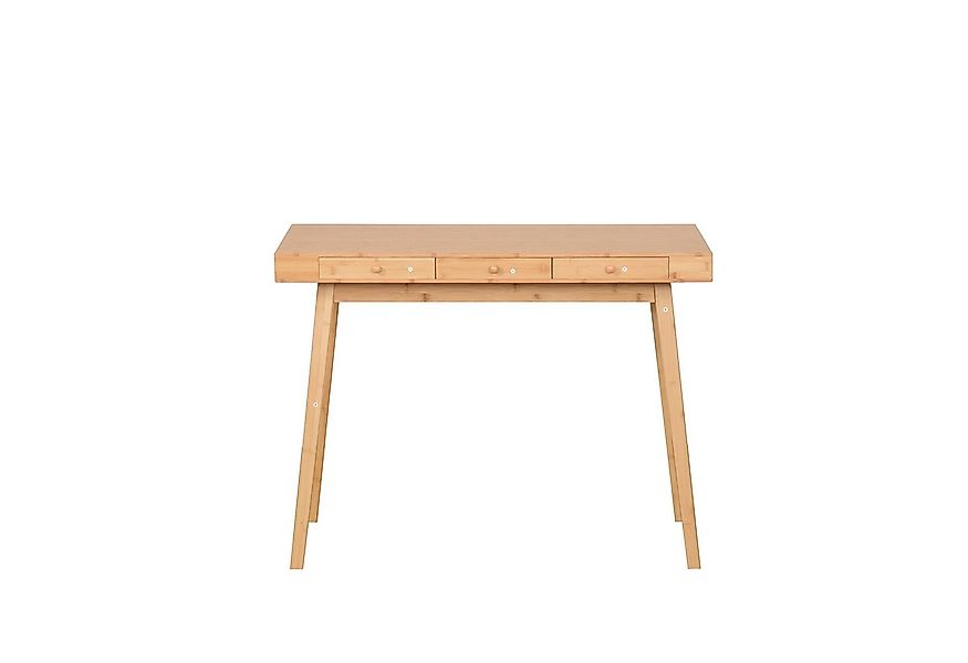AD.CON Schreibtisch Schreibtisch mit 3 Schubladen aus Bambus Arbeitstisch f günstig online kaufen