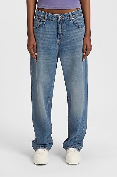 HUGO Blue 5-Pocket-Jeans "Leni", Loose Fit Baggy Jeans Wide Leg Low to Mid günstig online kaufen