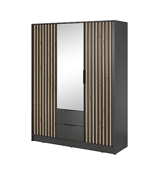 Compleo Kleiderschrank LISA Drehtürenschrank mit Lamellen, günstig online kaufen