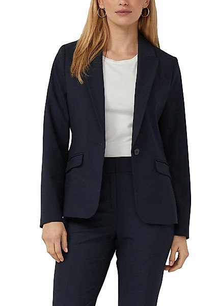 s.Oliver BLACK LABEL Jackenblazer mit 1-Knopf-Verschluss und Viskose-Stretc günstig online kaufen