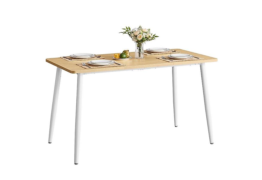 VASAGLE Esstisch, Modernes Landhaus-Flair, Große Fläche, 140x75x75.5cm günstig online kaufen