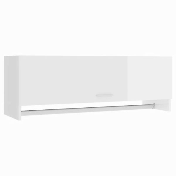 vidaXL Kleiderschrank Mehrzweckschrank Hochglanz-Weiß 100x32,5x35 cm Holzwe günstig online kaufen