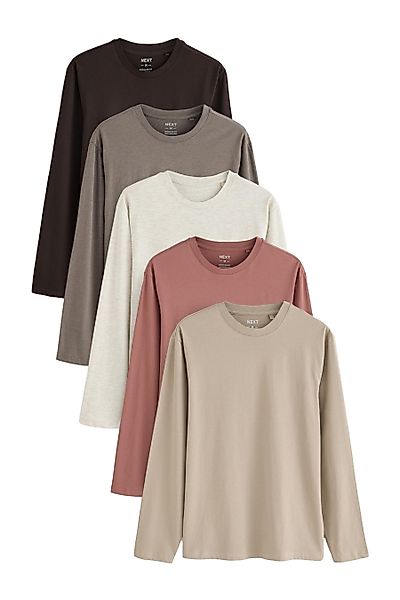 Next T-Shirt 5er-Pack Langarmshirts aus 100 % günstig online kaufen