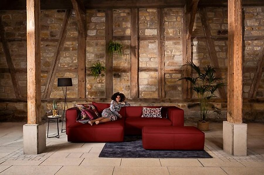 W.SCHILLIG Ecksofa »around-the-block« inklusive Hocker, mit eleganter Biese günstig online kaufen