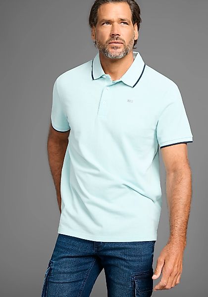 H.I.S Poloshirt mit sportlichen Kontraststreifen & Logo-Stickerei günstig online kaufen