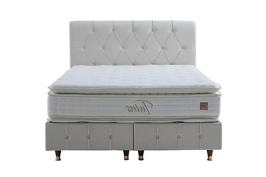 Xlmoebel Bett Designer Polsterbett mit grauem Chesterfield-Stil und rechtec günstig online kaufen