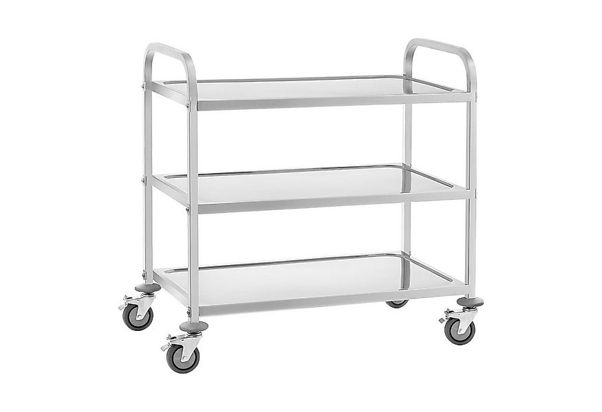 Royal Catering Servierwagen 3 Borde Edelstahl Teewagen Küchenwagen 4 Räder günstig online kaufen
